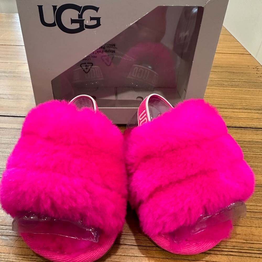 UGG Baby Fluffy Pink Slippers